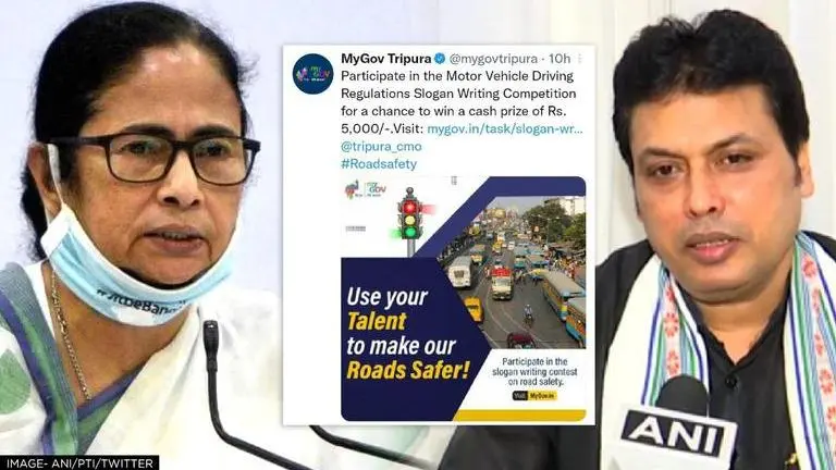 Tripura govt uses Kolkata flyover in poster; TMC mocks 'No well-kept roads in state?' Tripura