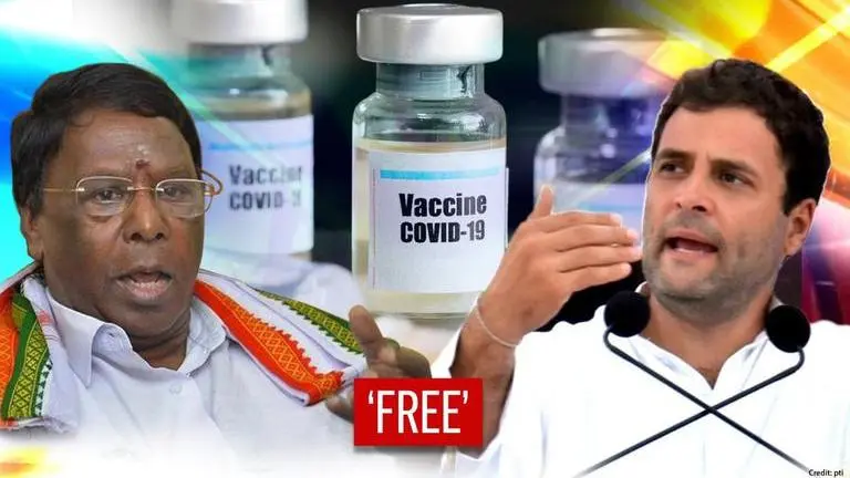 After slamming BJP in Bihar, Congress Govt in Puducherry announces free Covid vaccine Congress