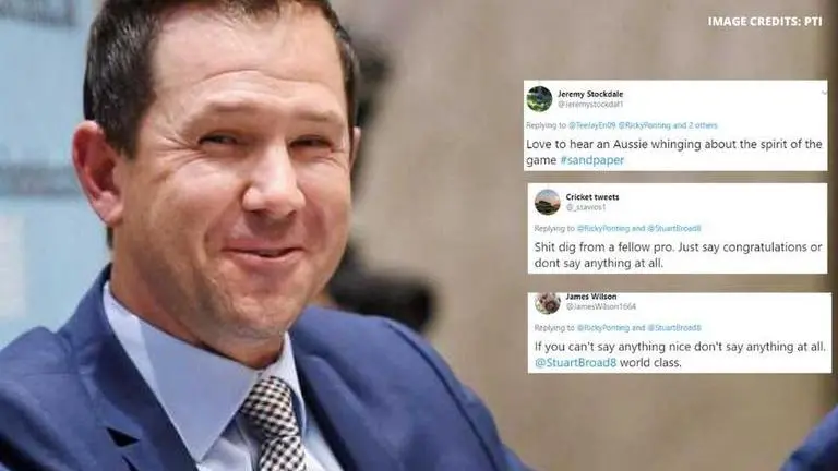 Ricky Ponting brutally trolled by Indian fans for tweet on Stuart Broad's 500 wickets Ricky Ponting
