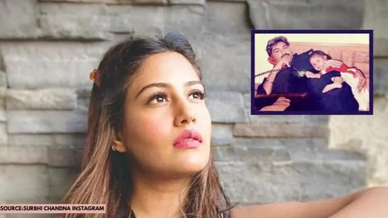 Surbhi Chandna's adorable throwback picture with her dad a must-see for fans Surbhi Chandna