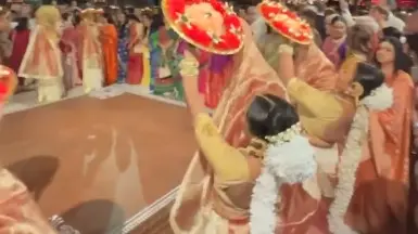 Ambanis Perform Maha Aarti On Day 3 Of Anant Ambani-Radhika Merchant's Pre-wedding Bash In Jamnagar Ambani Aarti