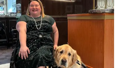 Service Dog's Heartwarming Encounter with Pluto on Disney Cruise