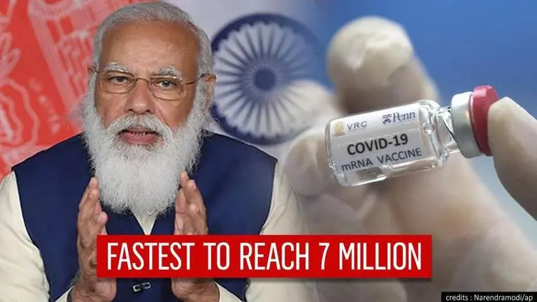 India becomes fastest country to administer 7 million doses of COVID-19 vaccines India
