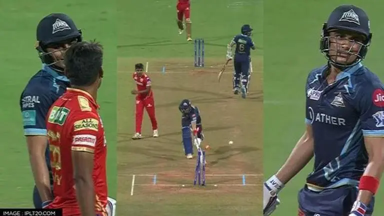 Shubman Gill vents ire at Sandeep Sharma after getting run-out cheaply in bizarre fashion shubman gill, shubman gill runout, shubman gill angry, shubman gill form, shubman gill runout video, gt vs pbks, gujarat titans, punjab kings