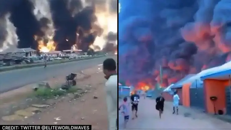 Tanker explosion in Nigeria's Ondo state sparks massive blaze; 20 including 3 kids dead Nigeria