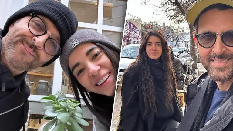 Hrithik Roshan poses with ‘winter girl’ Saba Azad in photo from Argentina vacation Hrithik Roshan