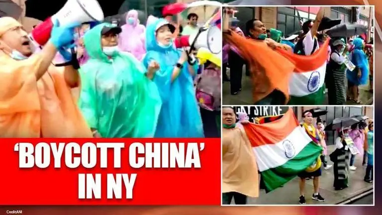Tibetan community, US-Indians & Taiwanese stage anti-China protests in New York City Tibetan community, American Indians, stage 'Anti China protests ' in New York