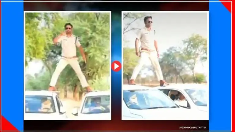 Cop performs 'Singham' stunt in MP, fined Rs 5000; watch