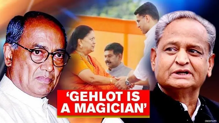 Vasundhara Raje's alleged attempt to 'save' Congress in Rajasthan thrills Digvijaya Singh Gehlot