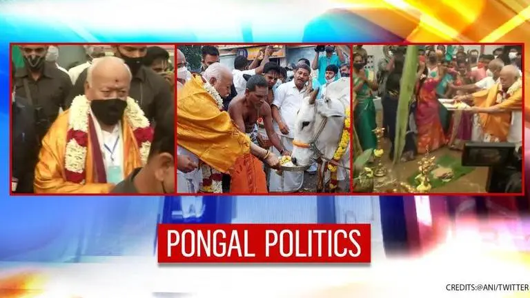RSS chief Mohan Bhagwat celebrates Pongal in Chennai & meets startups; Rahul & Nadda in TN RSS