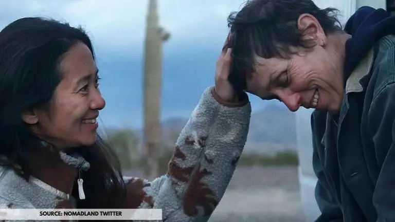 'Nomadland' is stirring up a major controversy, Read on to know why In Picture: Chloe Zhao and Frances McDormand on the sets of Nomadland