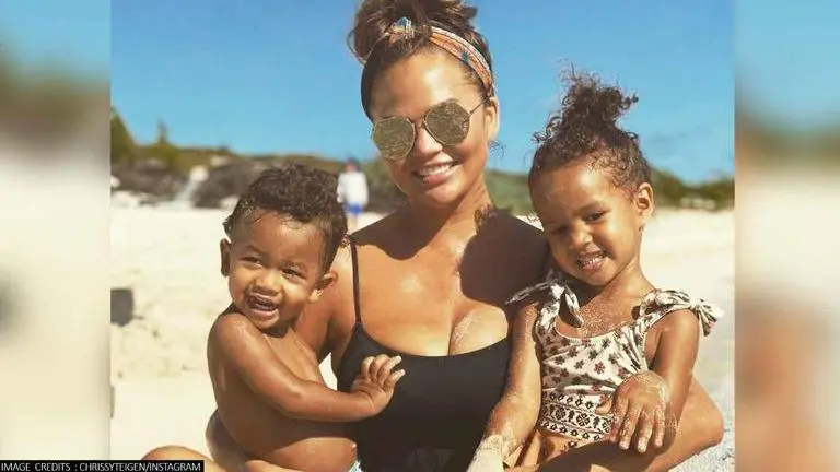 Chrissy Teigen posts pic of son, dog before Atlanta tour, seeks info on places to visit Chrissy Teigen's babies