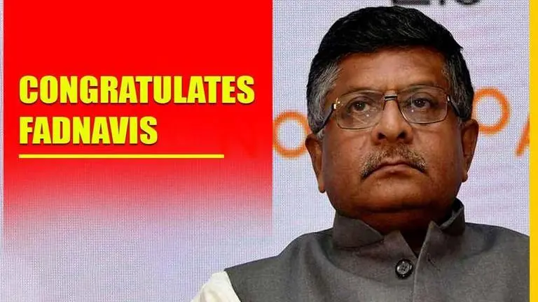 Ravi Shankar Prasad congratulates Devendra Fadnavis, says, Maha will get a stable govt Maharashtra