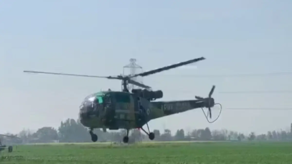 Army’s Chetak Helicopter Makes Precautionary Landing After Engine Chip Warning Chetak Helicopter Makes Emergency Landing