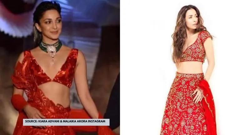 Malaika Arora or Kiara Advani - Who styled the red lehenga better? Malaika Arora
