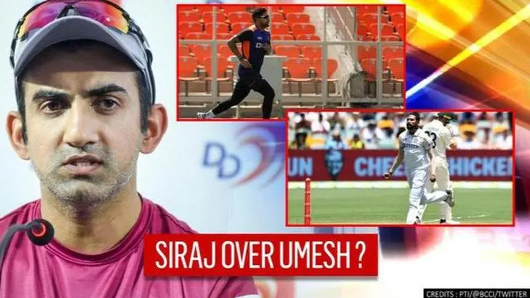 Gambhir reckons Kohli will pick Siraj over Umesh for India-England pink-ball Motera test Gautam Gambhir