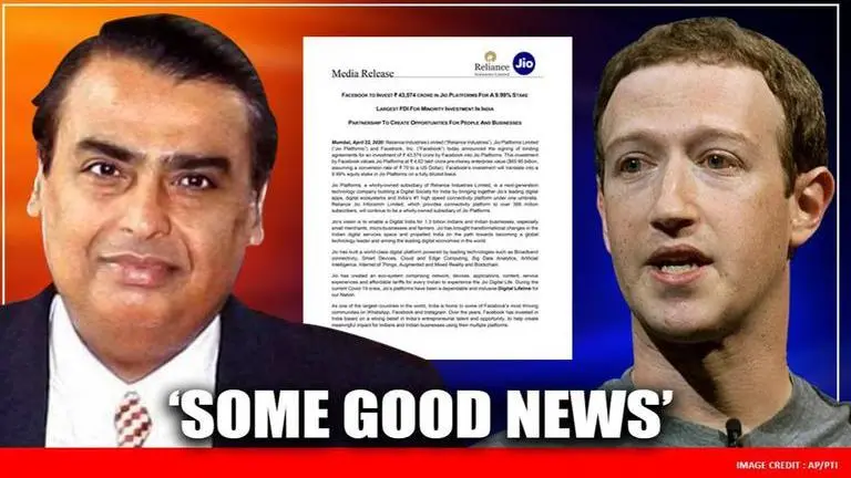 Facebook's investment in Jio a huge push to digital connectivity: Shiv Sena MP Chaturvedi Facebook