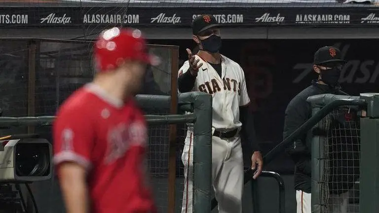 Trout gets another up-and-in heater from SF pitcher in loss