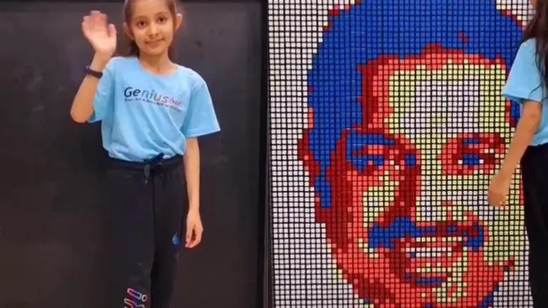 Girl creates Shankar Mahadevan's portrait with Rubik's cubes; singer shares video Shankar Mahadevan
