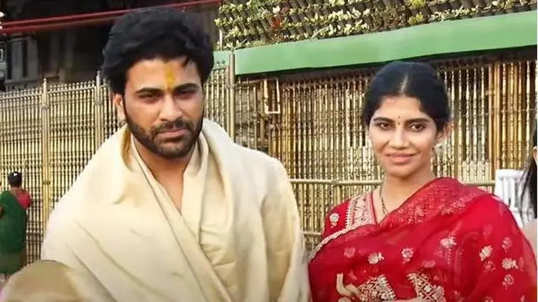 Sharwanand, Rakshitha Reddy seek post wedding blessings at Lord Venkateswara temple Sharwanand