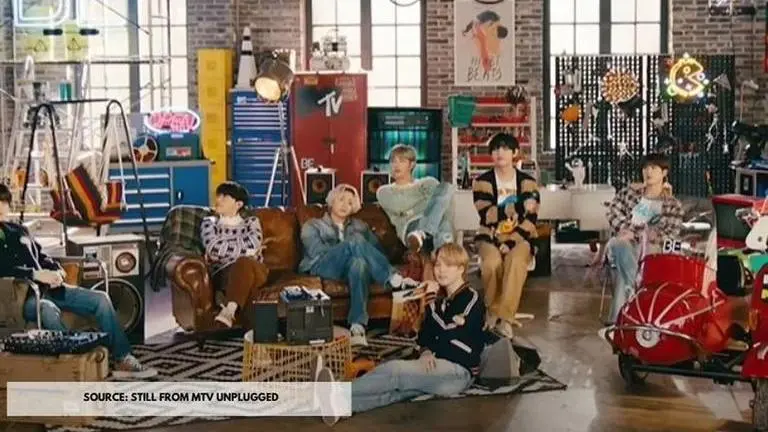BTS performs 'Life Goes On', 'Blue & Grey' and 'Telepathy' on MTV Unplugged BTS