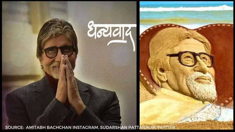 Amitabh Bachchan shares heartfelt note on Sudarsan Pattnaik's tribute; See post Amitabh Bachchan