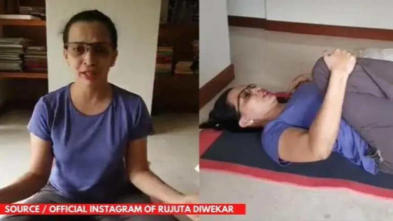Nutritionist Rujuta Diwekar reveals 3 easy stretches that can be done on the bed Rujuta Diwekar