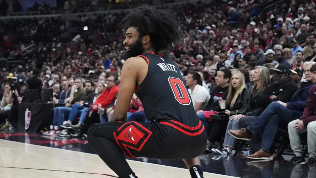 Coby White in action vs Atlanta Hawks