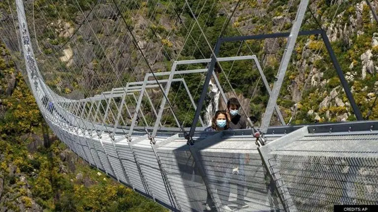 Portugal inaugurates 'world's longest' pedestrian suspension bridge; see breathtaking pics Portugal
