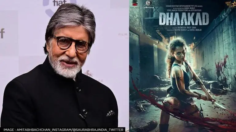 'Dhaakad': Amitabh Bachchan shares teaser of Kangana's track on Insta; removes it later amitabh bachchan, Dhaakad
