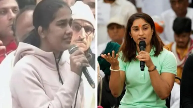 Sister vs Sister: Vinesh Phogat tells Babita Phogat to not weaken Wrestlers Protest Vinesh Phogat-Babita Phogat