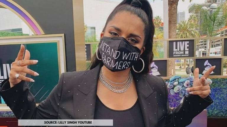 YouTuber Lilly Singh rakes up farmers’ protest issue again at Grammys ...