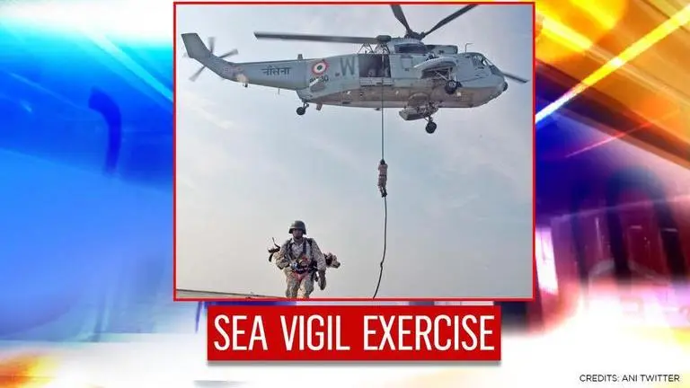 Netizens fawn over Navy Special Forces Commando & his Dog slithering down from chopper Indian Navy