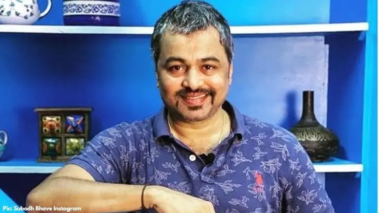 'Balgandharva' actor Subodh Bhave welcomes shoot life with a 'maskfie'; see pic subodh bhave