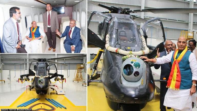 Defence Minister Rajnath Singh inaugurates HAL’s LCH production Hangar ...