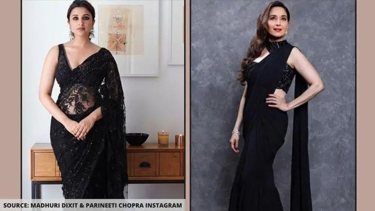 Parineeti Chopra v/s Madhuri Dixit: Who stunned in a beautiful black saree more? Parineeti Chopra