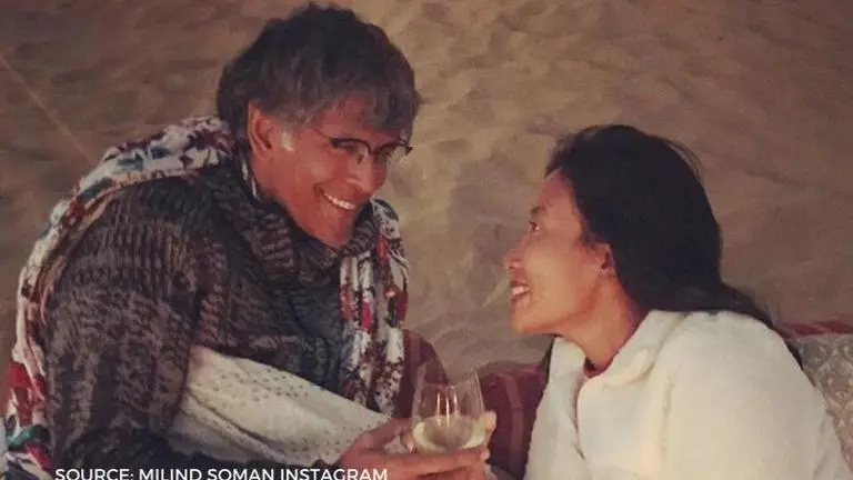 Milind Soman wishes wife Ankita on their anniversary with adorable Instagram post milind soman
