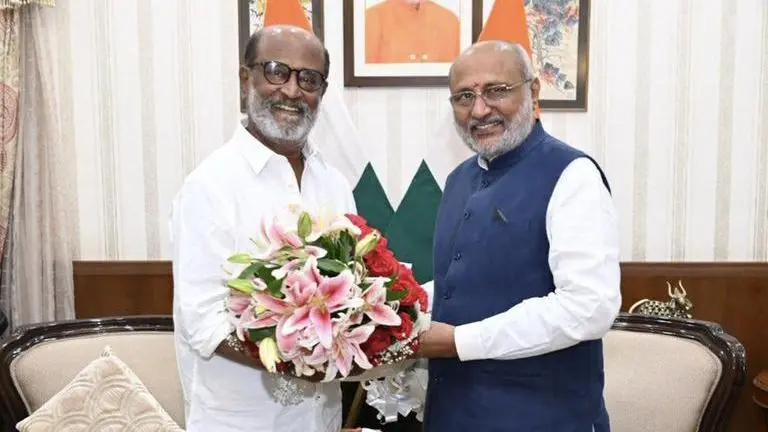 Rajinikanth meets Jharkhand Governor CP Radhakrishnan after trip to Himalayas Rajinikanth