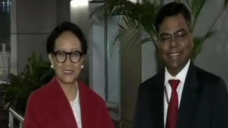 Indonesia FM Retno L. P. Marsudi arrives in New Delhi for talks on Indo-Pacific region Indonesia