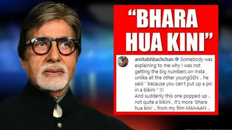 BigB was told his followers are low for lack of bikini pics; posts along questionable line Big B was told his followers were low for lack of bikini pics, he posts one with twist