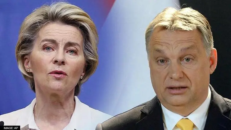 EU chief Ursula von der Leyen lauds 'progress' made with Hungary over Russian oil embargo EU chief