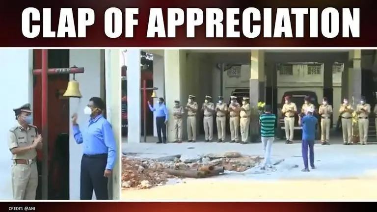 Janta Curfew: Bengaluru Fire Dept personnel ring bells to salute Indian heroes Janta Curfew
