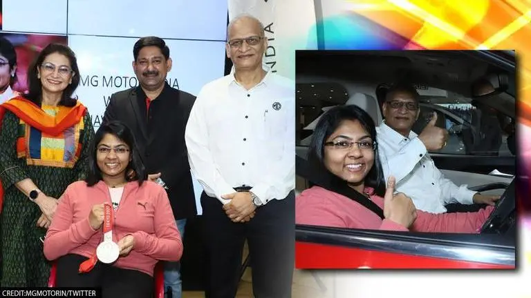 MG Motor gifts customized Hector SUV to silver medalist Paralympian Bhavina Patel MG Motor