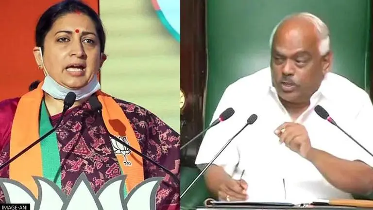 Smriti Irani tears into Congress in Lok Sabha over MLA's rape remark; seeks action Smriti Irani, Congress