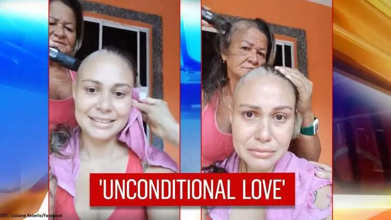 'Mother's love': Mom shaves her own head to support daughter battling cancer; watch video Mom surprises cancer stricken daughter by shaving her own head |Watch