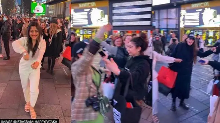 US: Onlookers join woman dancing to Badshah's 'Tere Naal Nachna' at Times Square; WATCH US