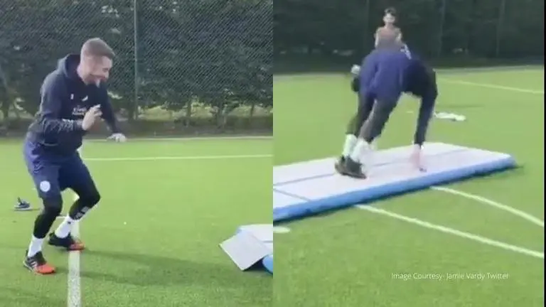 Coronavirus lockdown: Leicester City star Jamie Vardy performs hilarious worm move Coronavirus lockdown