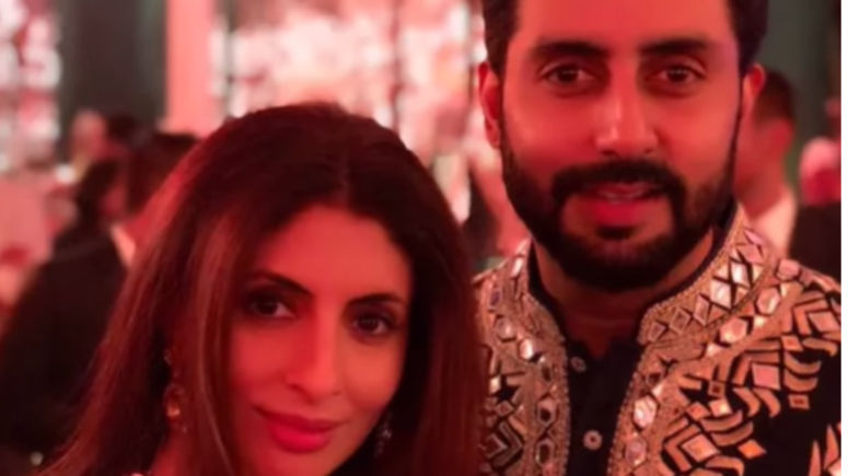 Shweta Bachchan with Abhishek Bachchan