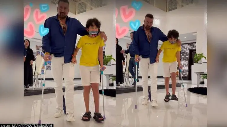 Sanjay Dutt, Shahraan, Maanayata Dutt, Sanjay Dutt leg injury