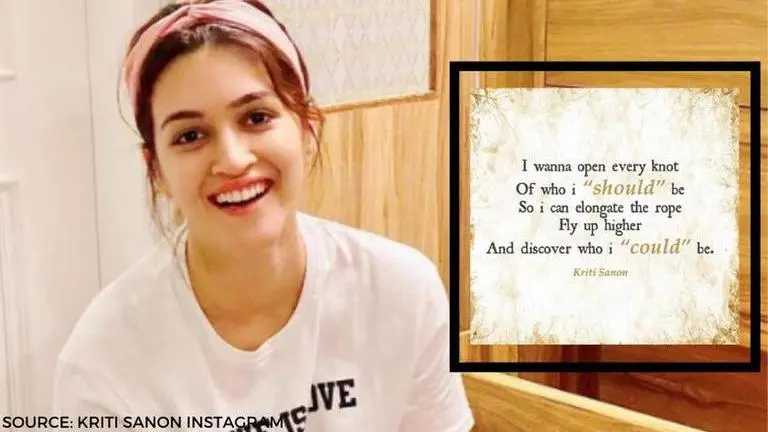 Kriti Sanon pens a beautiful peom, says 'I wanna open every knot of who I should be' Kriti Sanon
